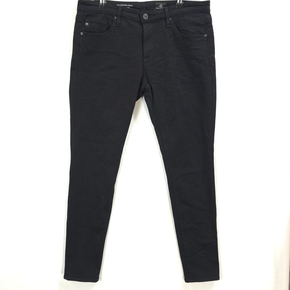 AG Adriano Goldschmied Legging Ankle Super Skinny Black‎ Women 30R Minimalist